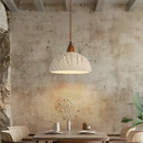 Axyaa LED Pendant Lights Modern Style Cement Wood Hanging Lamp