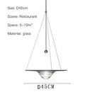 Axyaa Water Droplet Pendant Lamp Glass Chandelier Art Decor Lighting