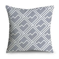 Axyaa Gray Lumbar Pillows - 45X45CM Damask Geometry Floral Stripes Plaids Print