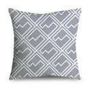 Axyaa Gray Lumbar Pillows - 45X45CM Damask Geometry Floral Stripes Plaids Print
