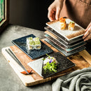 Axyaa Ceramic Sushi & Dessert Tray - Rectangular Flat Tableware