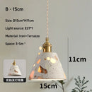 Axyaa Terrazzo Chandelier Lamp - Retro Nordic Bedroom Coffee Shop Pendant Light