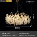Axyaa Luxe Crystal Ceiling Chandelier for Living Room - Large LED Lighting