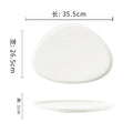 Axyaa Triangular Ceramic Steak Plate for Molecular Gastronomy and Fine Dining