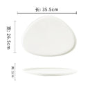 Axyaa Triangular Ceramic Steak Plate for Molecular Gastronomy and Fine Dining
