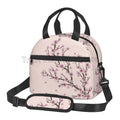 Axyaa Sakura Cherry Blossoms Insulated Lunch Bag: Reusable Thermal Cooler for Work, School, Picnic