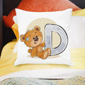 Axyaa Cartoon Bear Alphabet Print Cushion Cover - Children's Room Decor