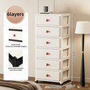 Axyaa 13.8 Inch Drawer Storage Cabinet, 3-6 Tier, Large Capacity, Multi-Color Options