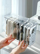 Axyaa Phone Case & Cable Organizer Box with Transparent Lid & Dustproof Design