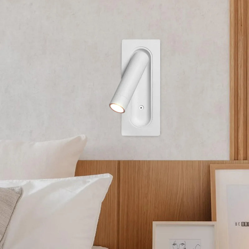 Axyaa Minimalist LED Wall Lamp: Modern Bedside Reading Light for Guest Room