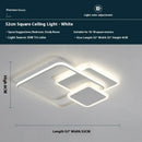 Axyaa LED Ceiling Light Fixture with Remote Control, Modern Metal Acrylic Design