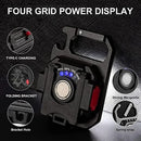 Axyaa Mini LED Magnetic Keychain Work Light, 7 Modes, Rechargeable 500mAh - Outdoor Spotlight