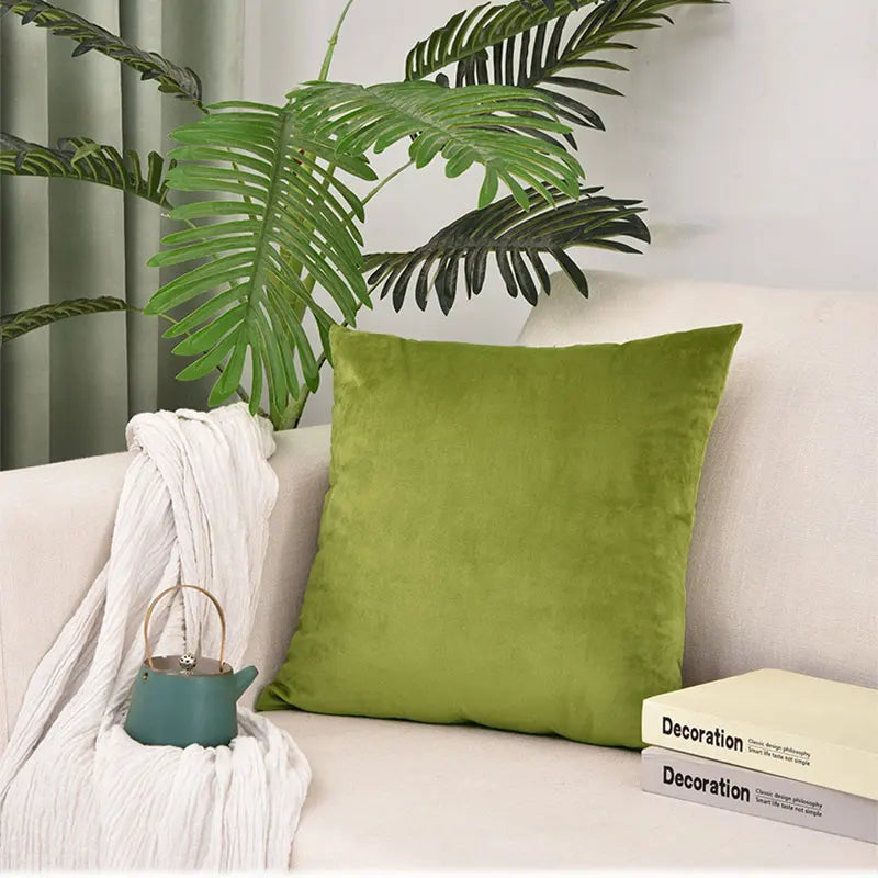 Axyaa Soft Velvet Cushion Cover - Breathable Home Decor Pillowcase for Living Room