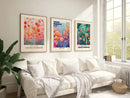 Yayoi Kusama Landscape Canvas Poster - Axyaa Infinite Love Wall Art Prints