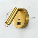Axyaa LED 3W Rotating Spotlight Warm Light USB Charging Bedroom Reading Light