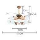 Axyaa Luxury Branch Fan Lamp With Remote Control, Modern LED for Home Living Room Lighting