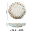 Axyaa Coarse Tao Pan Pasta Plate Set, Colorful Ceramic Tableware