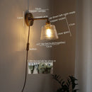 Axyaa Green Glass LED Wall Light for Home Decor, Japanese Style, Living Room, Bedroom
