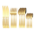 Axyaa Stainless Steel Star Steak Set: Knife, Fork, Spoon, Coffee Spoon