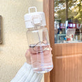 Kawaii Cats Glass Water Bottle With Straw 500ml - Axyaa Cute Tumbler