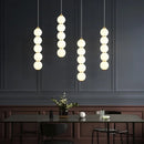 Axyaa Glass Bubble Chandelier Pendant Light - Ceiling Hanging Lamp for Living Bedroom