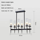 Axyaa Gold Metal Glass Pendant Light with LED, Chain Hanging Lamp for Modern Living Room