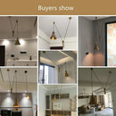 Axyaa Glass Chandelier: Nordic Minimalist Adjustable LED Decorative Lamp