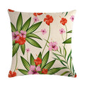 Axyaa Palm Leaf Green Seat Cover with Beautiful Flower Design for Sofa Decor