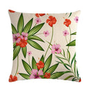 Axyaa Palm Leaf Green Seat Cover with Beautiful Flower Design for Sofa Decor