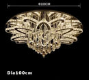 Axyaa LED Crystal Chandelier for Foyer Living Room Decoration