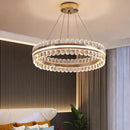 Axyaa Modern Minimalist Crystal Chandelier for Luxurious Living Room, Bedroom, and Dining Room