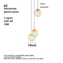 Axyaa Glazed Glass Bubble Pendant LED Light Fixture