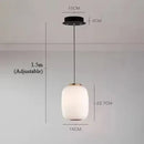 Axyaa Nordic LED Pendant Lights White Lampshade Hanging Lamps Bedroom Lighting