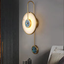 Axyaa Marble Shell Wall Lamp: Retro Minimalist LED Indoor Lighting for Living Room, Bedroom