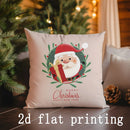 Axyaa Santa Claus Christmas Cushions for Sofa, Bedroom, Car - Rectangular Pillow Cover