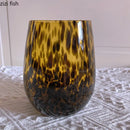 Axya Leopard Print Glass Whisky Cup Stemware Goblet - Restaurant Bar Drinkware