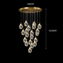 Axyaa Crystal Chandelier Stair Pendant Living Room Lighting