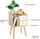 Axyaa Mid Century Modern Nightstand - Sleek Storage Solution for Bedrooms