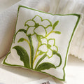 Axyaa Lily Jacquard Embroidery Pillow Cover for Sofa Living Room 45x45