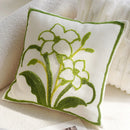 Axyaa Lily Jacquard Embroidery Pillow Cover for Sofa Living Room 45x45