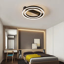 Axyaa Nordic Round LED Ceiling Light - Black Dimmable Modern Lamp