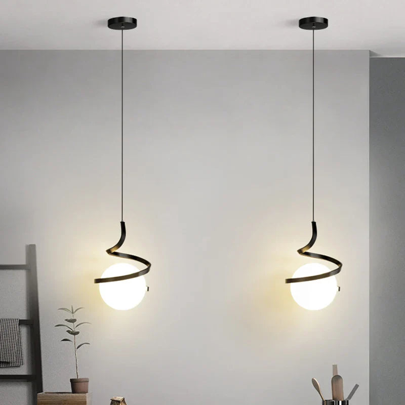 Axyaa Contemporary Glass LED Pendant Chandelier for Home Living Dining Bedroom