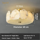 Axyaa Marble Led Chandelier: Nordic Round Pendant Light for Living Room, Restaurant, & Bedroom