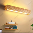 Axyaa Nordic Wood Wall Sconce: Modern LED Bathroom Lighting Fixtures