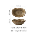 Axyaa Coarse Pottery Shell Plates Set of 4 - Japanese Ceramic Tableware