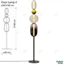 Axyaa Nordic Glass LED Floor Lamp for Home Decor and Indoor Lighting