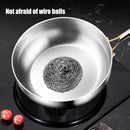 Axyaa Stainless Steel Non-Stick Wok Pan for Gas Stove & Induction Cooker
