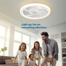 Axyaa LED Ceiling Fan Light: Remote Control, Infinite Dimming, Adjustable Wind Speed