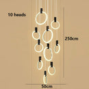 Axyaa Modern LED Pendant Light Chandelier for Staircase & Living Room - Indoor Hanging Lighting