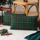 Axyaa Christmas Buffalo Check Plaid Throw Pillow Covers for Farmhouse Decor